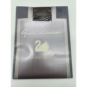 Vintage Gloria Vanderbilt Day Sheer Pantyhose Size C Coffee 100% Nylon